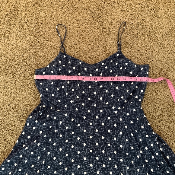 Navy Blue White Polka Dots Cami Swing Dress, Pin-Up, Rockabilly, 1950’s Retro🍒 - Picture 5 of 8